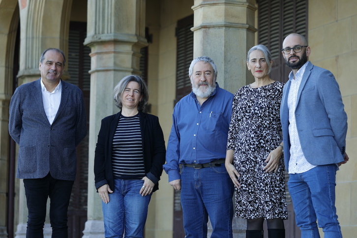 Miembros del Foro Social, al presentar hace unas semanas un documento sobre memoria.