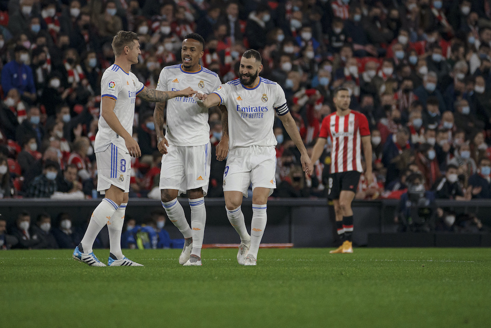 Benzema hizo un doblete en su última visita a San Mamés. (Aritz LOIOLA / FOKU) Benzema hizo un doblete en su última visita a San Mamés. (Aritz LOIOLA / FOKU)