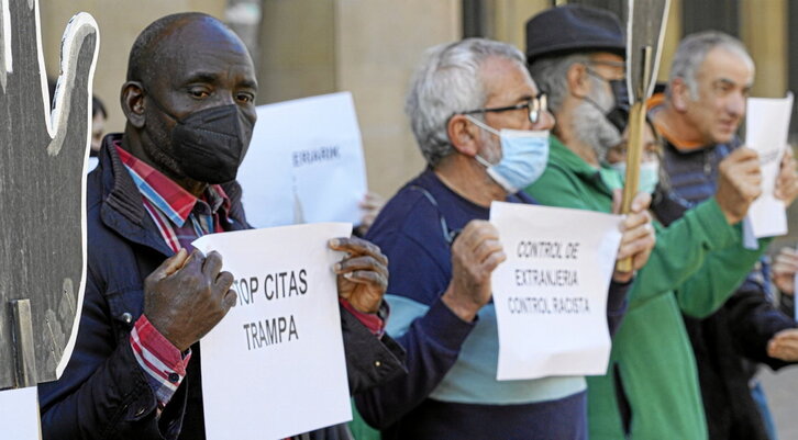 Foto de archivo de una protesta antirracista.