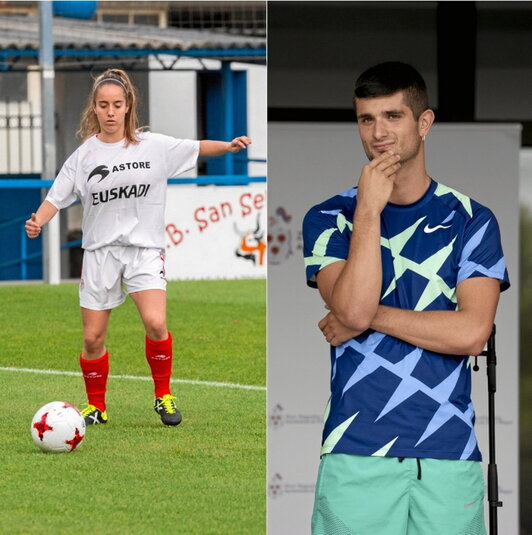 Maite Oroz y Asier Martínez.