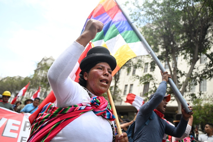 Imagen de la manifestación celebrada en Lima.