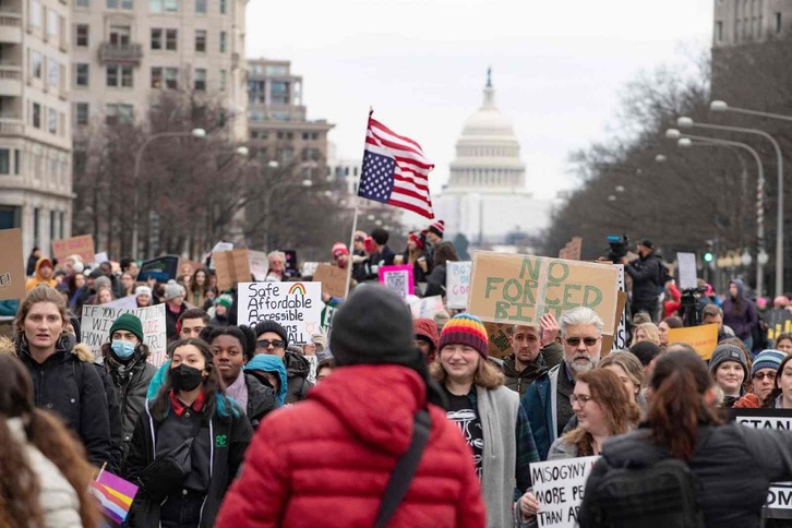 Marcha celebrada en Washington en defensa del derecho al aborto.
