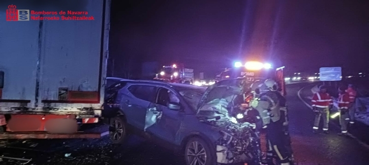 Accidente en la autovía de Leitzaran. 