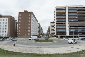 Vista del barrio de Erripagaña, divido entre cuatro municipios.