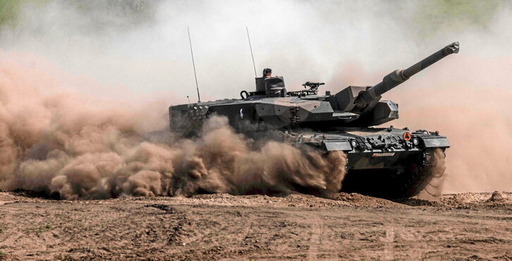 Un tanque Leopard polaco, durante unas maniobras llevadas a cabo en Polonia en mayo del año pasado.