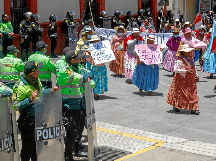 Las protestas antigubernamentales se mantienen también en Puno.