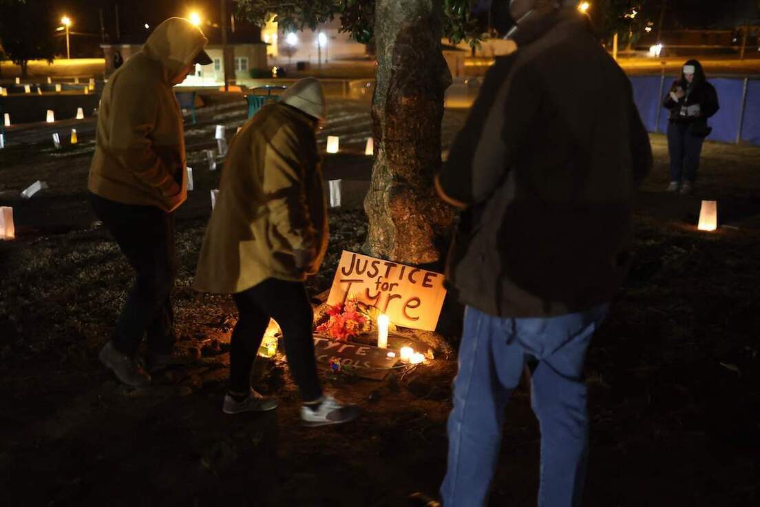 Vigilia celebrada en Memphis esta pasada noche para exigir justicia para el joven fallecido. 