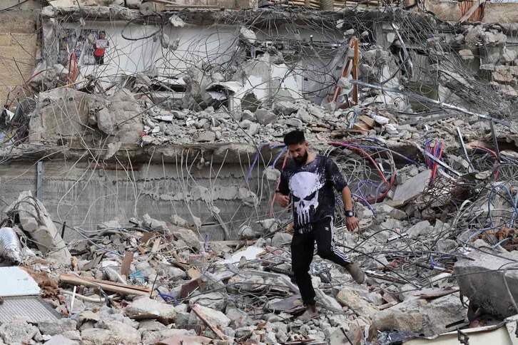 Ruinas de una casa demolida por buldóceres israelíes en Jerusalén Este.