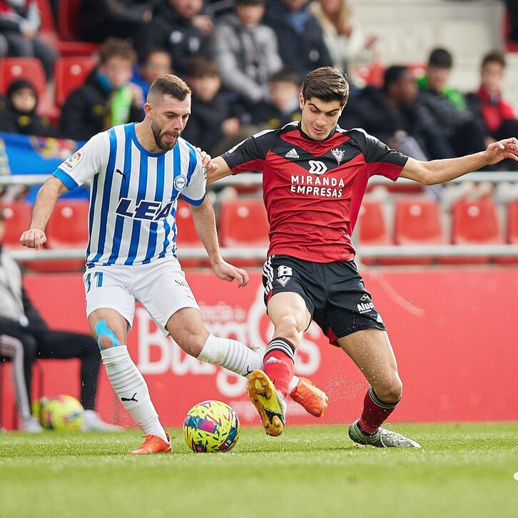 Luis Rioja ha vuelto a ser determinante en el ataque albiazul.