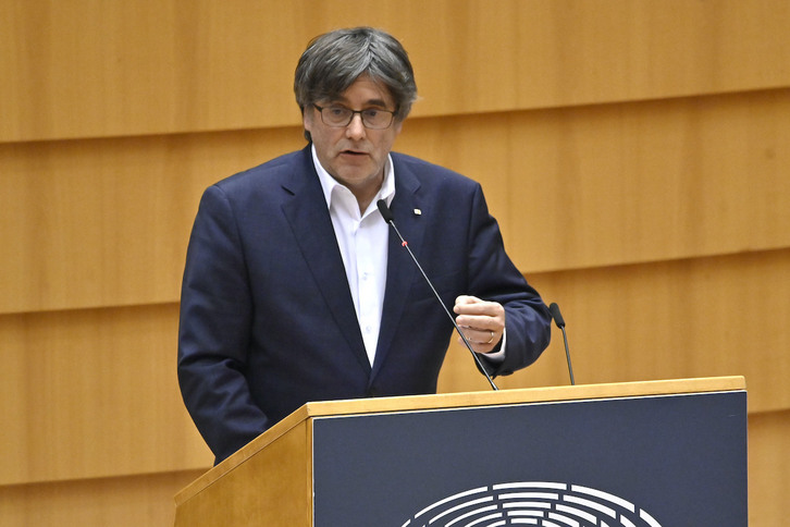 Carles Puigdemont, en el Parlamento Europeo, en una imagen de archivo.