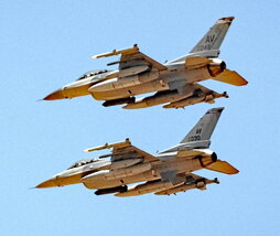 Cazas F-16, en ejercicios de EEUU con Marruecos.