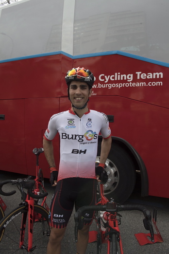 Ibai Salas, con el maillot del Burgos.