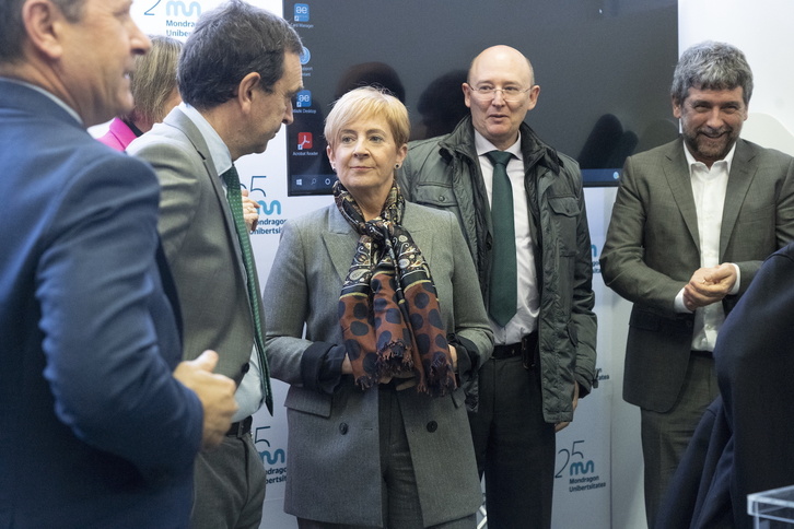 Imagen de archivo de la consejera Arantxa Tapia en un acto celebrado en Arrasate.