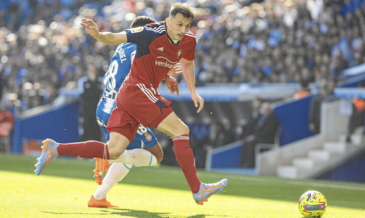 Budimir hizo su segundo gol en Liga ante el Espanyol, mismo rival ante el que anotó en la primera vuelta.
