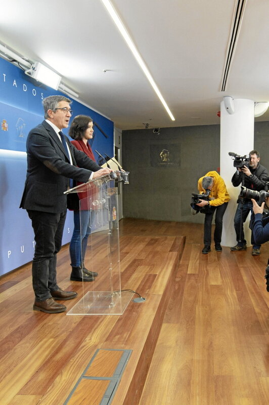Patxi López, en su comparecencia