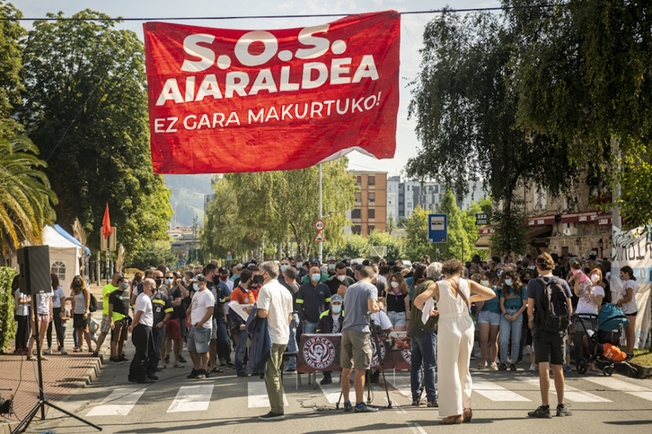 SOS Aiaraldeak 2021ean egindako mobilizazio baten artxiboko irudia.
