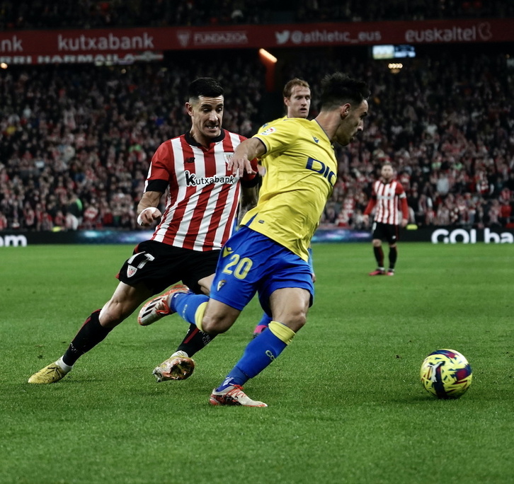 Yuri fue expulsado ante el Cádiz.
