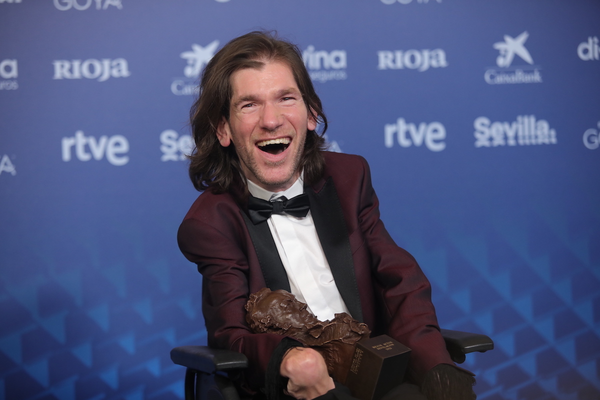 Telmo Irureta, con el Goya al mejor actor revelación. (EUROPA PRESS)