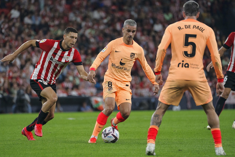 El Atlético se impuso en el último duelo en San Mamés con un gol de Griezmann. (Aritz LOIOLA / FOKU) El Atlético se impuso en el último duelo en San Mamés con un gol de Griezmann. (Aritz LOIOLA / FOKU)