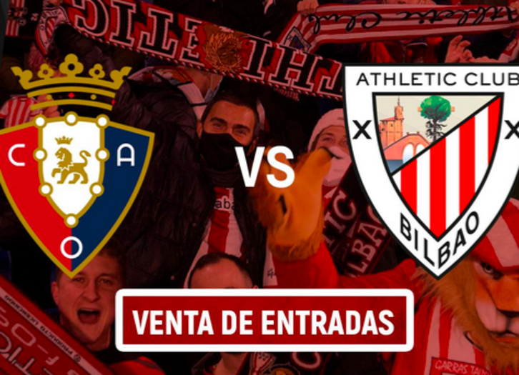 Entradas para el partido de ida de las semifinales de Copa en El Sadar.