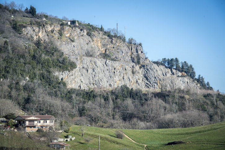 La cantera de Santa Bárbara, en Hernani.
