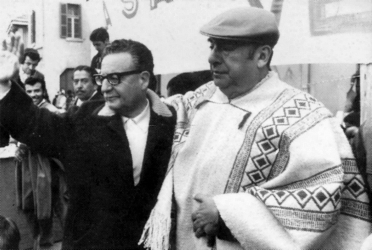 Salvador Allende eta Pablo Neruda. 