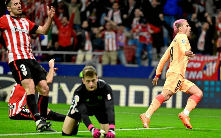 Griezmann batió a Julen Agirrezabala, titular en el Metropolitano.
