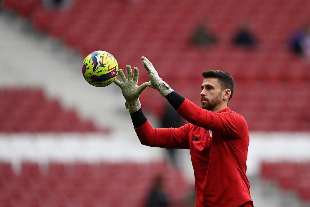 Unai Simón se quedó en el banquillo en el Metropolitano. (Oscar del POZO / AFP) Unai Simón se quedó en el banquillo en el Metropolitano. (Oscar del POZO / AFP)