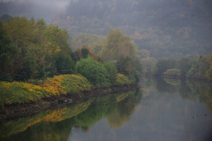 Imagen del río Oria a su paso por Usurbil.