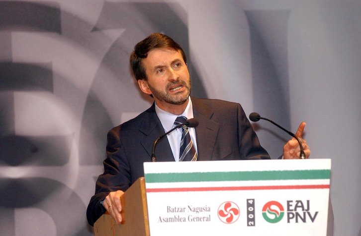 Imaz, EBBko presidente gisa eman zuen lehenengo hitzaldian.
