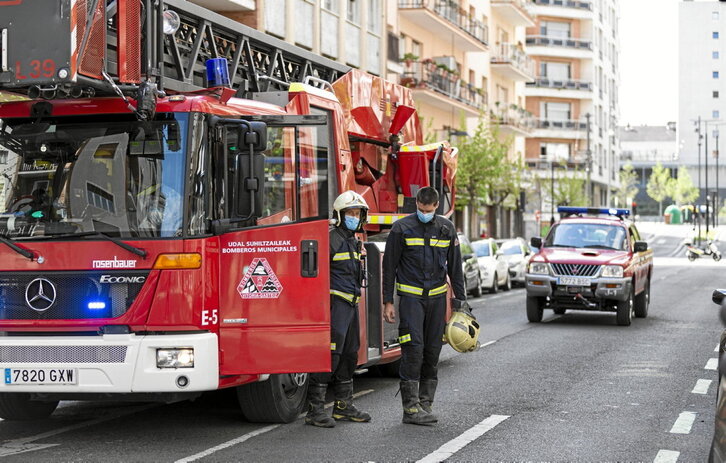Foto de archivo de una intervención de los bomberos de Gasteiz.