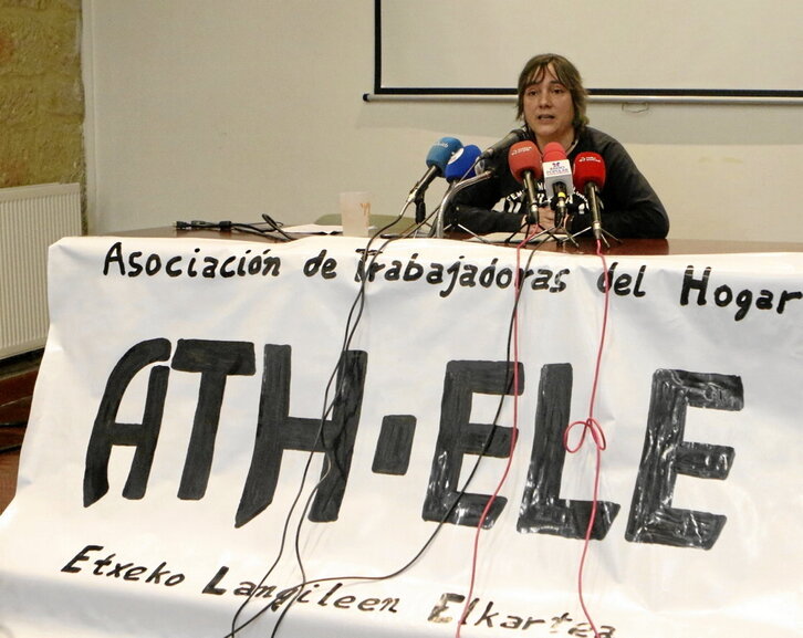 Lorea Ureta, responsable de la Asociación de Trabajadoras del Hogar de Bizkaia.