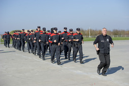 Ertzainak entrenamenduan, Gasteizen.