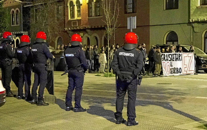 Despliegue policial ante las movilizaciones.