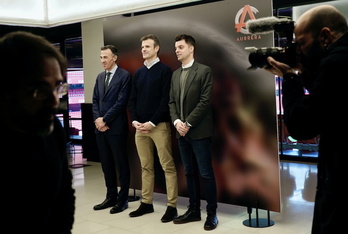 Jon Berasategi, Jon Uriarte y Mikel González han presentado el diagnóstico y plan de acción del club.