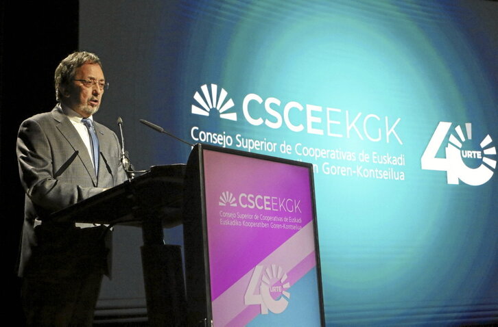 El presidente del Consejo Superior de Cooperativas de Euskadi, Patxi Olabarria.