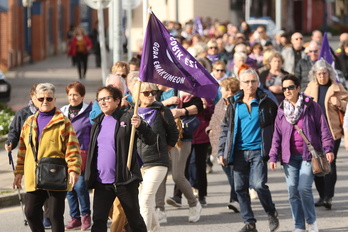 Movilización contra la violencia machista en Santurtzi, en noviembre del año pasado.