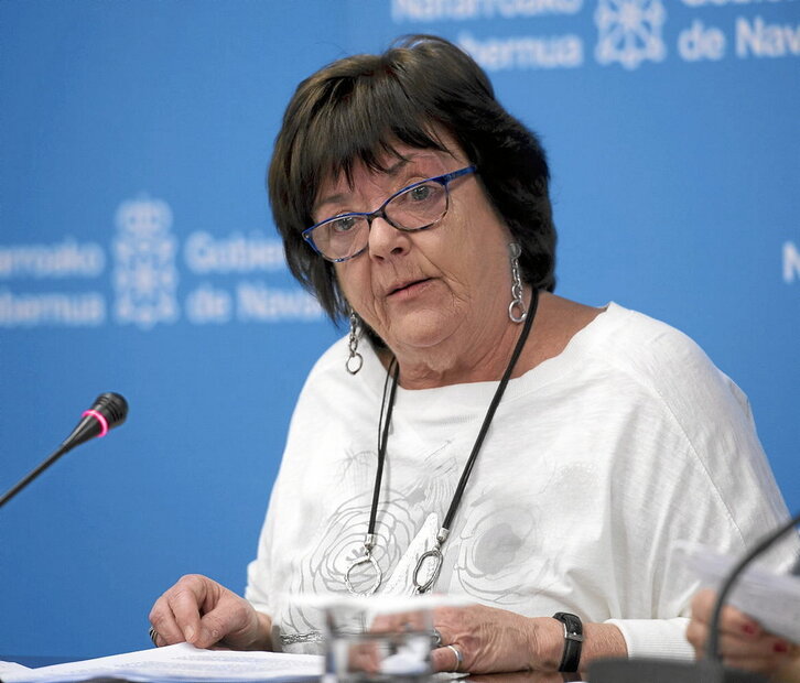 Mari Jose Beaumont, en su etapa como consejera de Interior del Gobierno de Nafarroa.