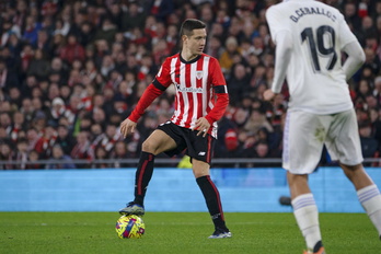 Ander Herrera, en el partido ante el Real Madrid de esta temporada.