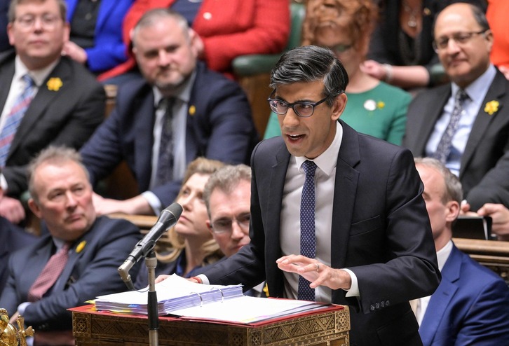 Rishi Sunak, lehen ministro britainiarra.