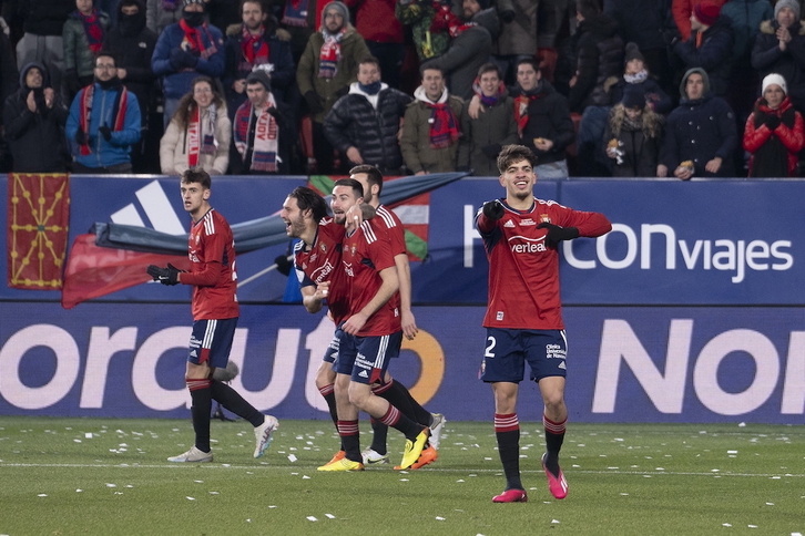 Abde celebra el gol marcado ante el Athletic en Copa.