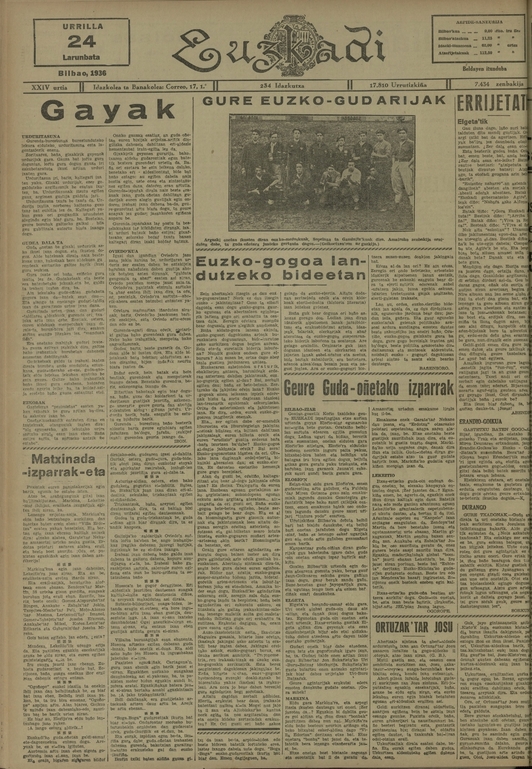 Garaiko pentsaren ale bat, irudian.