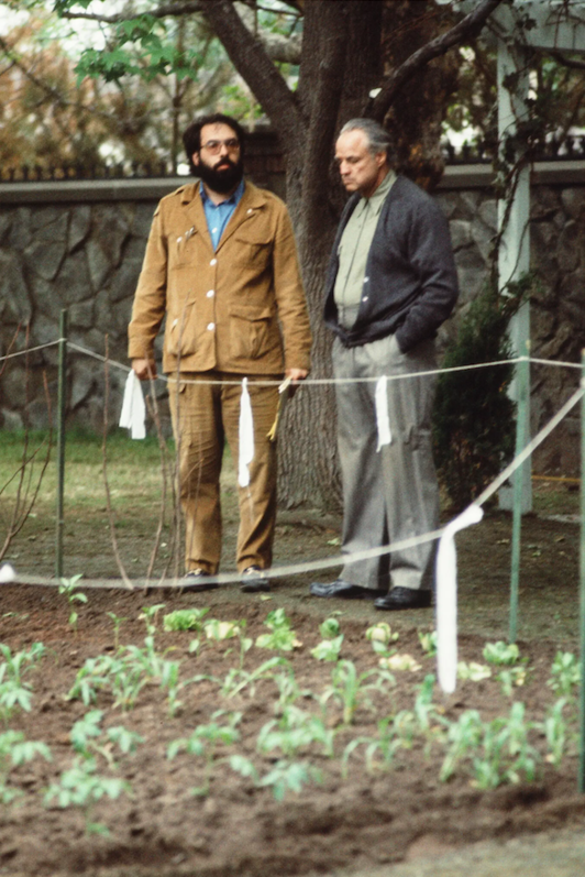 Coppola eta Brando ‘The Godfather’ filmaren grabazioan.
