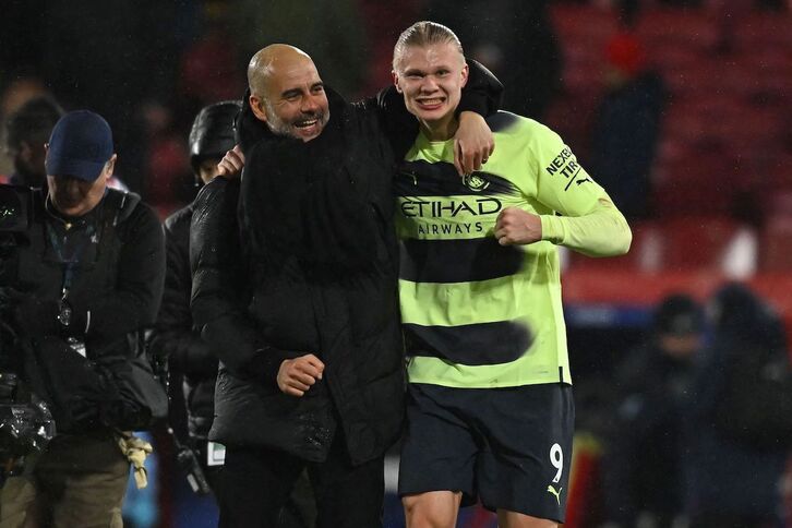 El técnico del Manchester City, Pep Guardiola, confía en el goleador Haaland.