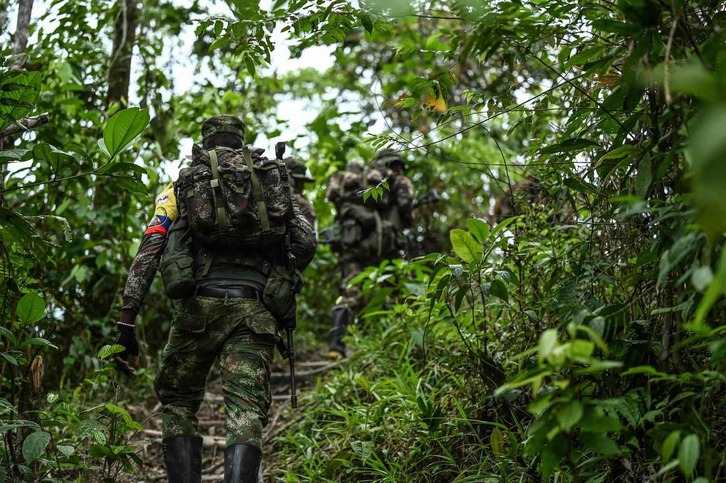 Guerrilleros del Frente 30 Rafael Aguilera de las disidencias de las FARC. 