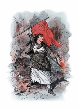 Matxinada irudikatzen duen marrazki bat.