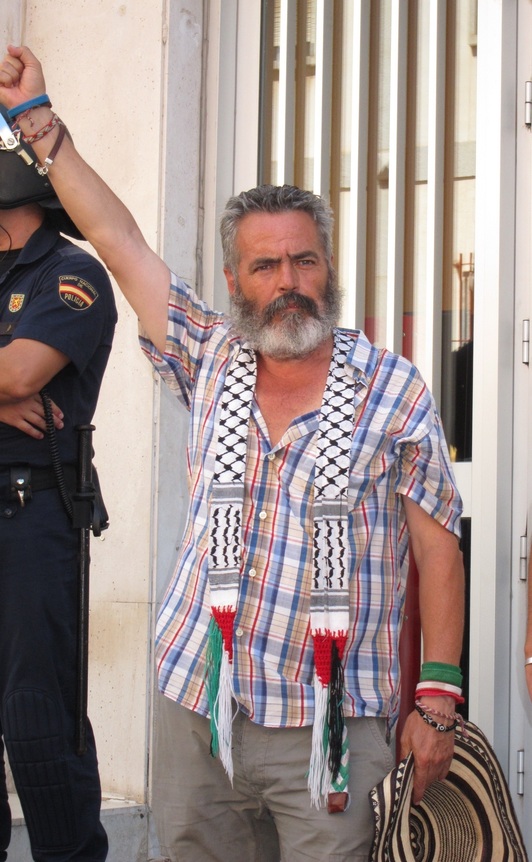Sánchez Gordillo, con su característico pañuelo palestino al cuello, en una imagen de archivo. 