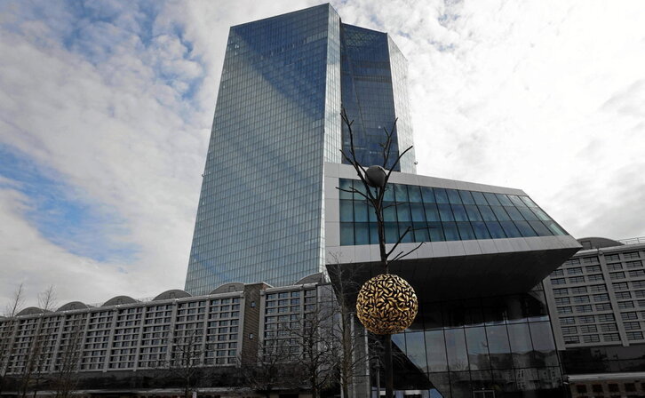 Fachada de la sede principal del Banco Central Europeo (BCE) en Fráncfort.