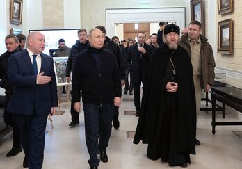 Putin visitó este sábado Crimea.
