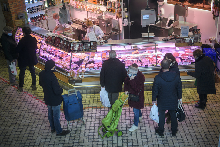 El mercado de La Bretxa, en Donostia.